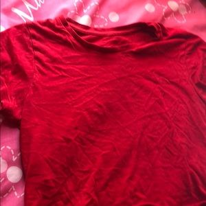 Simple red crop top